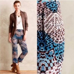 Anthropologie Elevenes Lanikai Cuffed Cropped Trousers Women Size 6